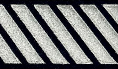 WHITE on BLACK Hash Marks - 1 Hash Mark Length Each.
